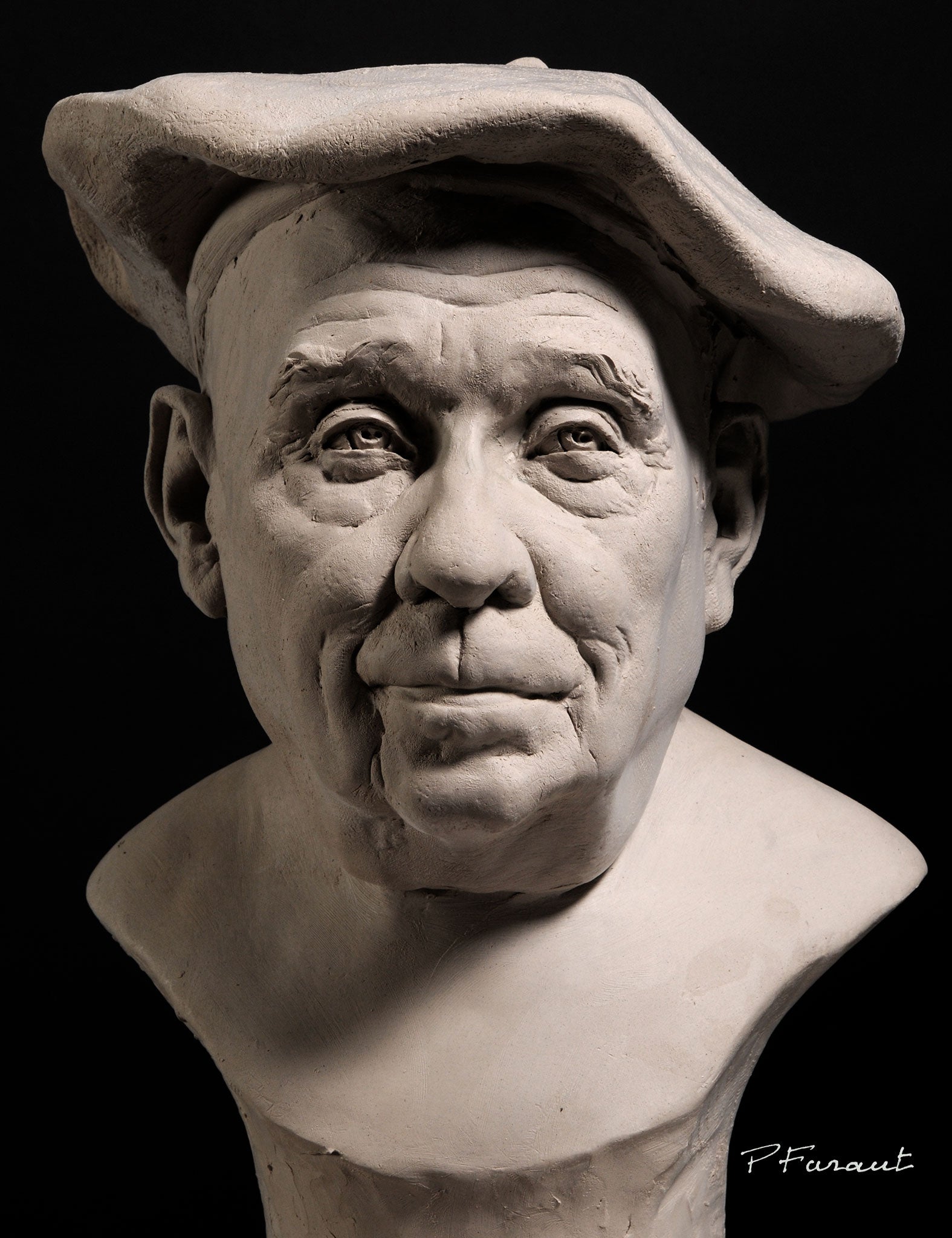 Portrait bust of father by Phlippe Faraut