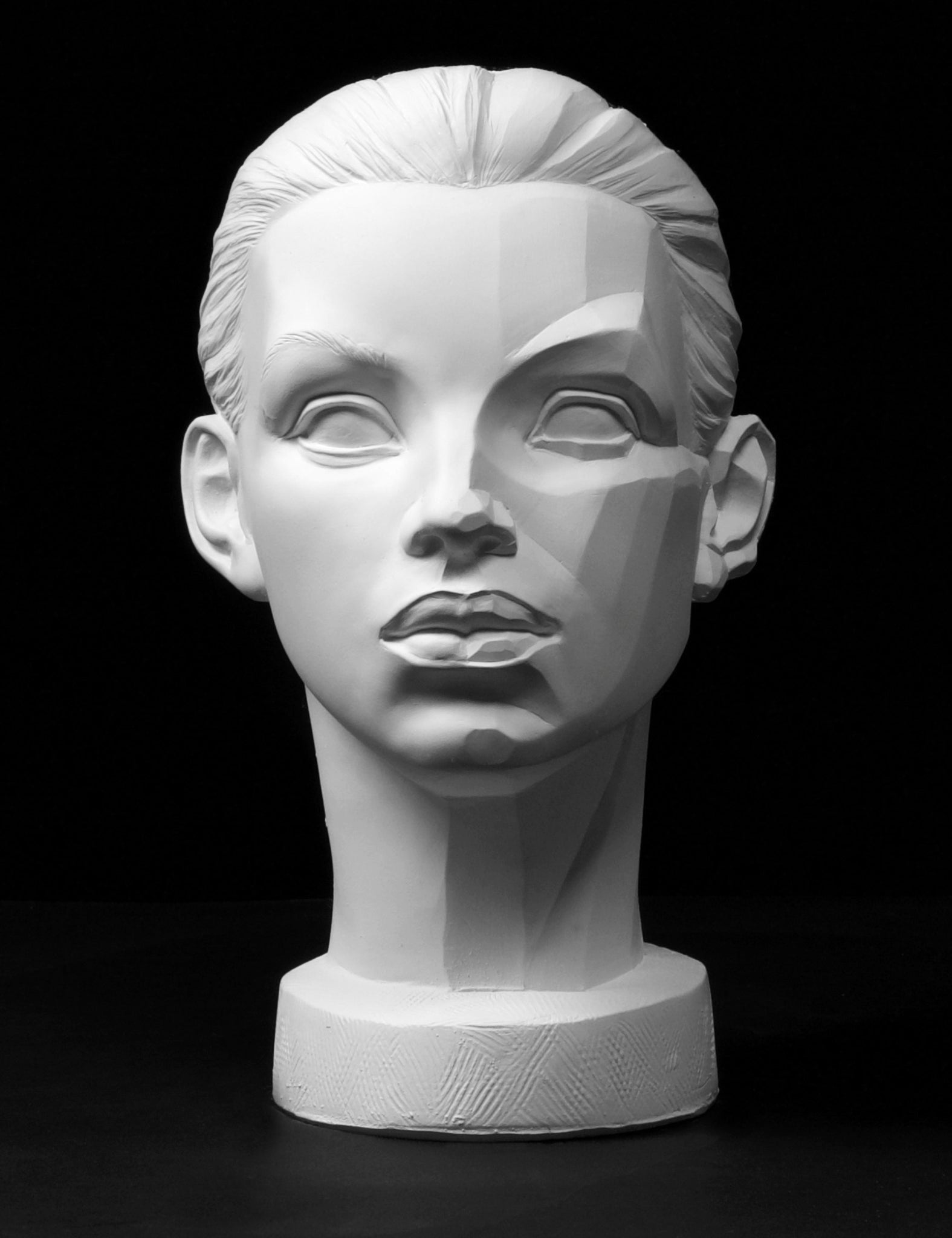 9" plaster female planes head art reference cast by Philippe Faraut 