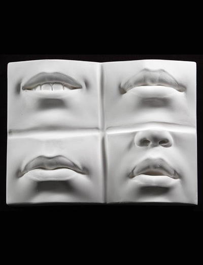 3d plaster mouth art reference cast by Philippe Faraut