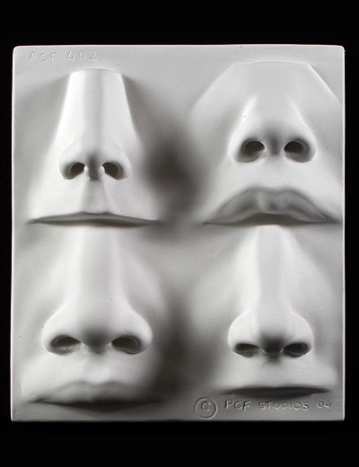 plaster nose 3d art reference cast by Philippe Faraut