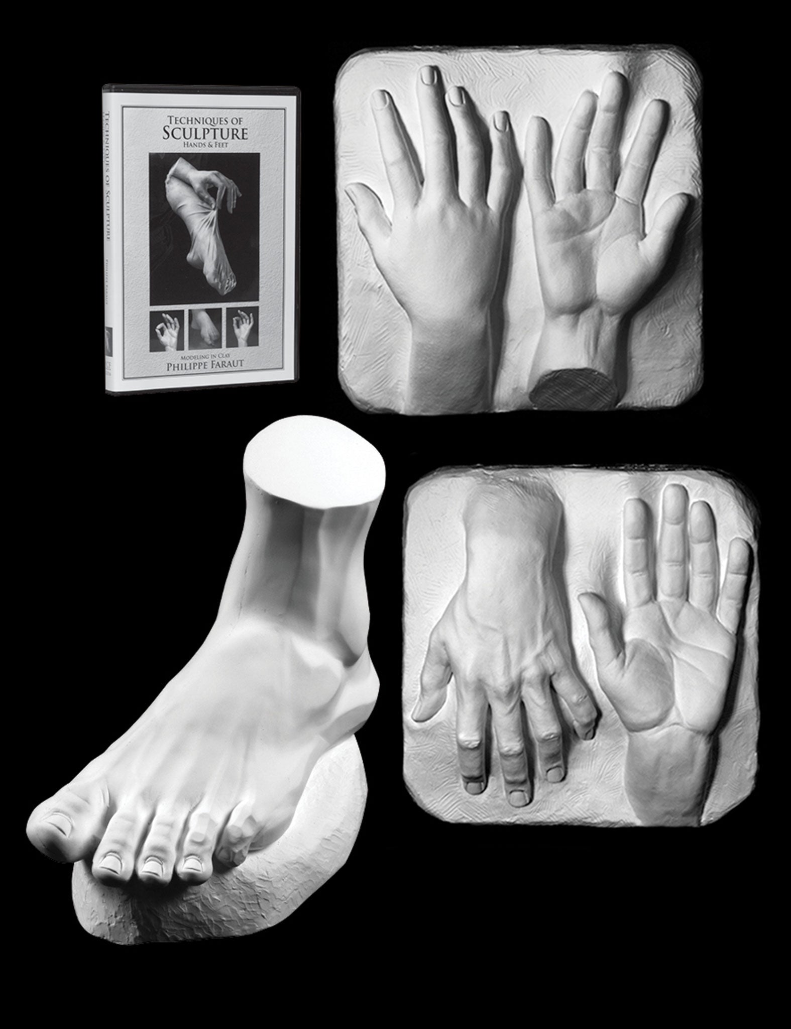 sculpting hands and feet dvd and plaster cast set by Faraut