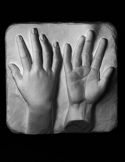 3D female hand plaster art reference cast by Philippe Faraut