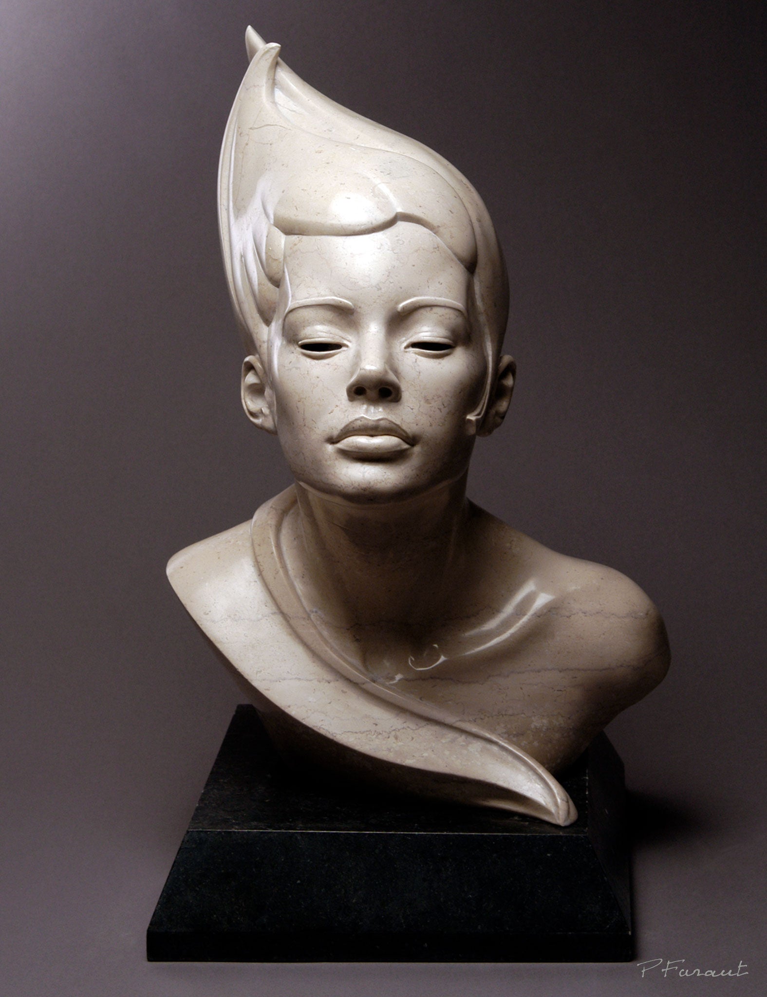 Marble sculpture titled Stella Nova by Philippe Faraut