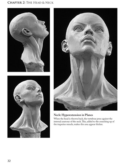 Figure Sculpting book by Philippe Faraut sample page: neck muscles