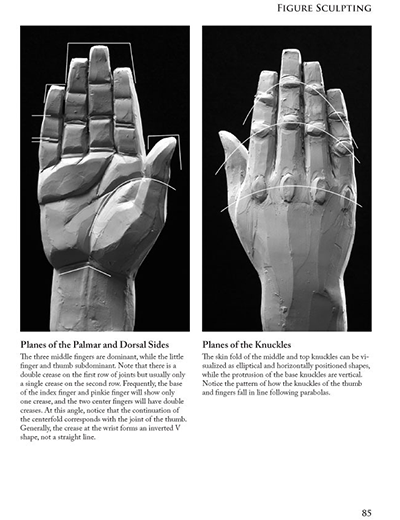 Figure Sculpting book by Philippe Faraut sample page: hand