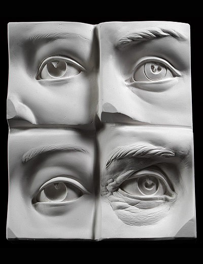 3D plaster eye art reference cast by Philippe Faraut