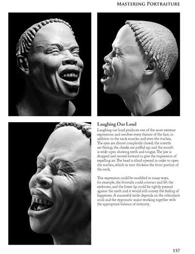 Mastering Portraiture book by Philippe Faraut sample of laughing expression