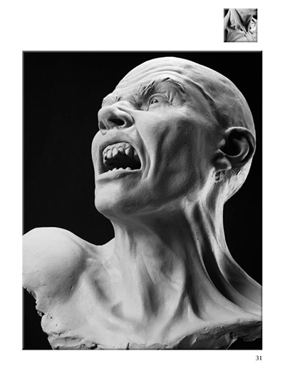 Clay face sculpture deals